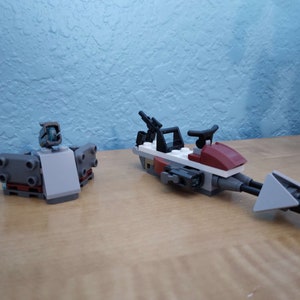 LEGO Clone Trooper Speeder bike and Turret (from set 75372, comes with instructions!)