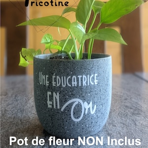 flower pot stickers "Golden Educator"