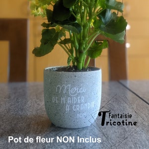 stickers pour pot de fleur '' Merci de m'aider à grandir  ''