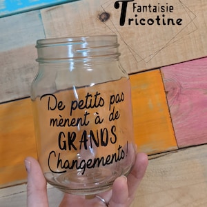 Glass, Mug or Cup Stickers ''Small steps lead to BIG changes!''