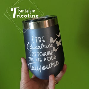 Sticker for glass, cup or bowl ''Being an Educator is touching a life forever''