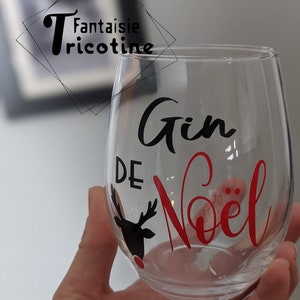 Stickers for glass, cup or cup ''Christmas gin''