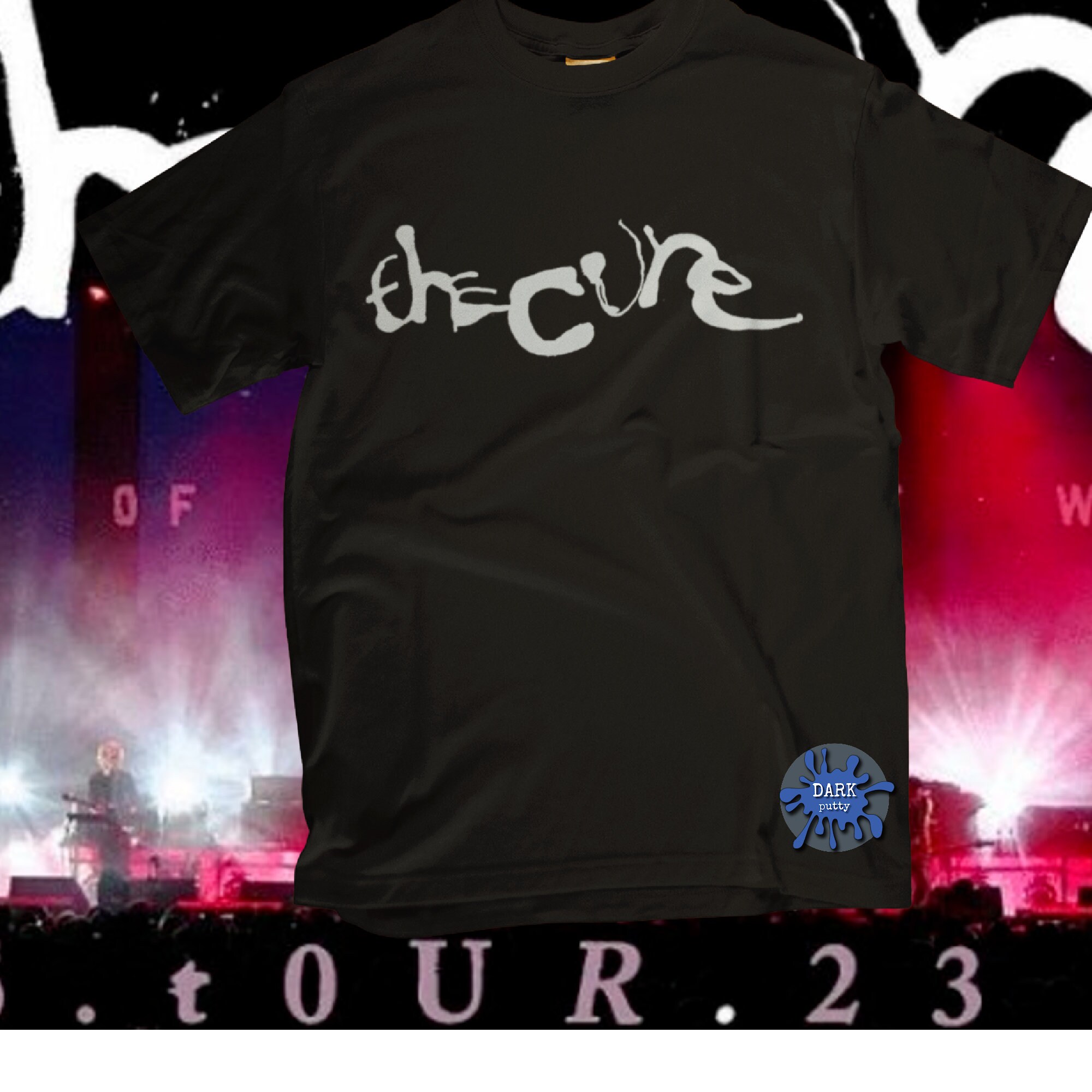 Maglietta The Cure Ufficiale - T-Shirt Originale Post-Punk Per Adulti E Ragazzi