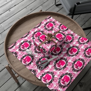 Merry and Bright - Puppe Rosa - Weihnachtsgeschenkpapier