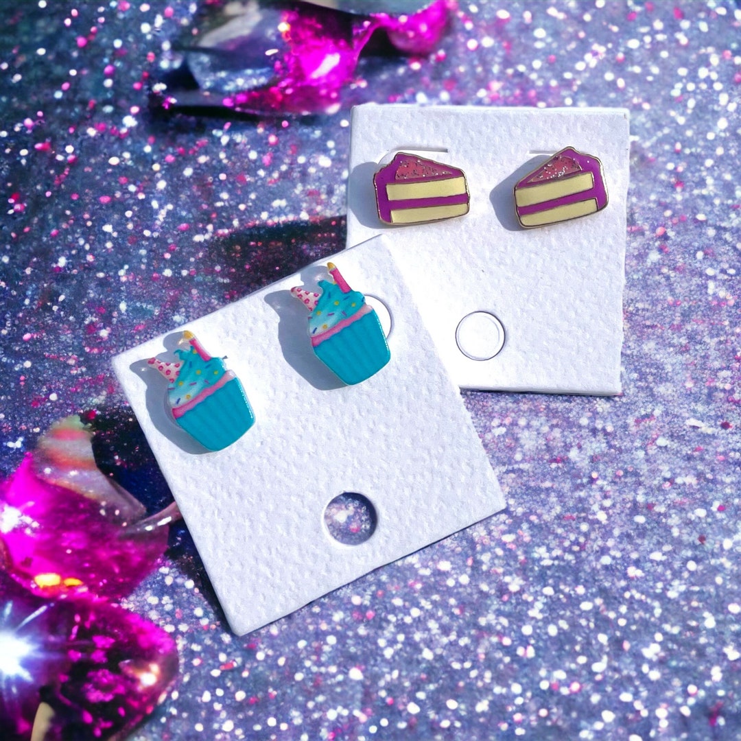 Happy Birthday Birthday Cake Earrings Etsy