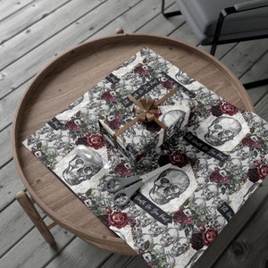 Till Death Do You Part - Goth Wedding Gift Wrapping Paper