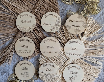 Carte bienvenue bébé, Carte naissance bébé personnalisée en bois, Souvenir de naissance, Cadeau de Naissance, cadeau bébé, boite souvenir