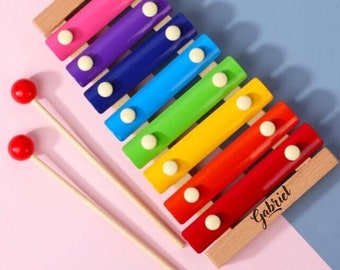 Giocattoli musicali in legno per bambini Xilofono personalizzabile