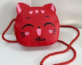 Small cute cat shoulder bag