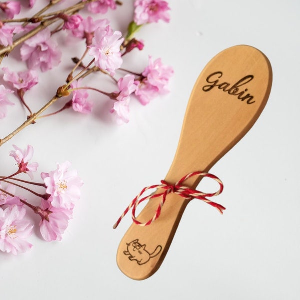 Brosse à cheveux pour bébé enfant personnalisé | Cadeau de naissance | En bois personnalisable | Baptême, anniversaire ou naissance Toilette