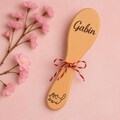 Personalized baby hairbrush | Baby shower gift | Customizable wood | Baptism, birthday or birth Grooming product logo