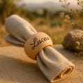 Personalized wooden napkin ring with name, personalized wooden ring for table decoration, tableware, Christmas gift, birthday gift product logo