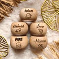 Personalized wooden napkin ring with name, personalized wooden ring for table decoration, tableware, Christmas gift, birthday gift product logo