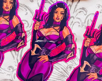 Mileena Pink Glitzer Sticker