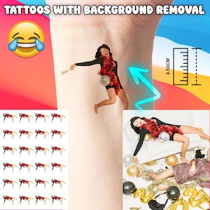 Tatuajes Temporales con Cara del Novio – Diseños Personalizados para Despedidas de Soltera, Favor de Fiesta y Juegos Divertidos