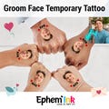 Temporary Groom Face Tattoos – Personalized Designs for Bachelorette Party, Hen Party Favors, and Games | Bachelorette Favor product logo