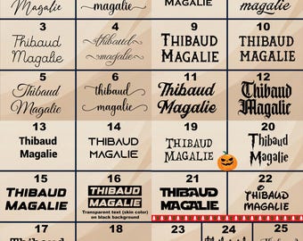 Tatuaggio temporaneo personalizzato - Il tuo tatuaggio con testo - Una parola o un nome personalizzato - Lotto di tatuaggi temporanei