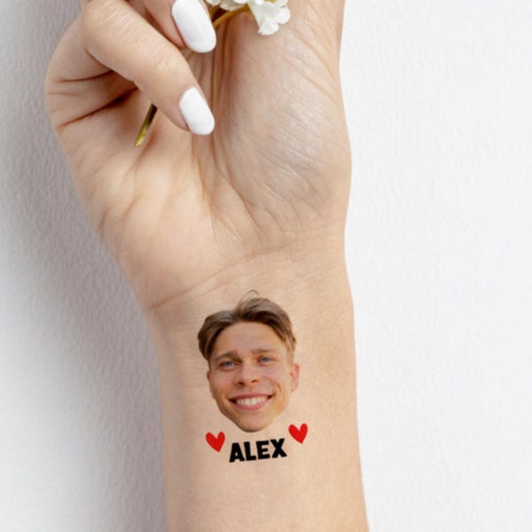 Temporary Groom Face Tattoos – Personalized Designs for Bachelorette Party, Hen Party Favors, and Games | Bachelorette Favor