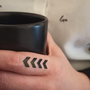 Temporary Tattoo One Direction in Tribute to Liam - Chevron 4 Arrows Symbol - One Direction Tattoo - 3 Sizes available