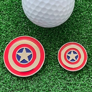 USA Shield Golf Ball Markers - Golf Gift, Golf Accessory, Fun Golf, Boyfriend Golf, Husband Golf, Golf Gift Idea, Custom Golf