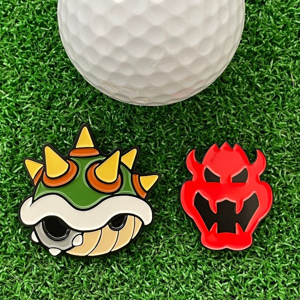 Bowser Inspired Golf Ball Markers -Golf Gift, Golf Accessory, Boyfriend Golf, Husband Golf, Golf Gift Idea, Custom Golf, Christmas Gift