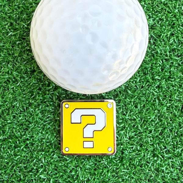 Putter Mystery Box Golf Ball Marker - Golf Gift or Golf Accessory, Question Block