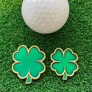 Green Four Leaf Clover Golf Ball Markers - Golf Gift, Golf Accessory, Boyfriend Golf, Husband Golf, Dad Golf, Golf Gift Idea