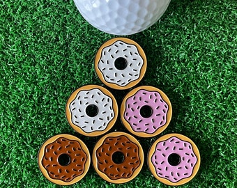 Sprinkled Donuts Golf Ball Markers Pack - Golf Gift, Golf Accessory, Boyfriend Golf, Husband Golf, Custom Golf, Christmas Gift