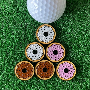 Sprinkled Donuts Golf Ball Markers Pack - Golf Gift, Golf Accessory, Boyfriend Golf, Husband Golf, Custom Golf, Christmas Gift