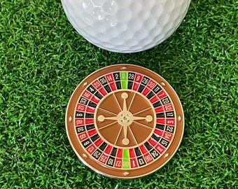 Roulette Wheel Golf Ball Marker - Golf Gift, Golf Accessory, Boyfriend Golf, Husband Golf, Dad Golf, Golf Gift Idea, Christmas Gift