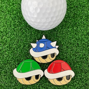 Triple Threat Golf Ball Marker Set Fun Golf Accessory or Awesome Golf Gift Idea, Boyfriend Golf, Husband Golf, Dad Golf, Christmas Gift 3 Shell Set