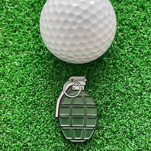 Grenade Golf Ball Marker - Golf Gift, Golf Accessory, Fun Golf, Boyfriend Golf, Husband Golf, Golf Gift Idea, Custom Golf, Christmas Gift
