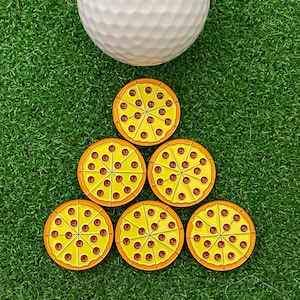 Pizza Golf Ball Markers Pack - Golf Gift, Golf Accessory, Boyfriend Golf, Husband Golf, Custom Golf, Christmas Gift