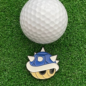 Triple Threat Golf Ball Marker Set Fun Golf Accessory or Awesome Golf Gift Idea, Boyfriend Golf, Husband Golf, Dad Golf, Christmas Gift Blue Shell Only