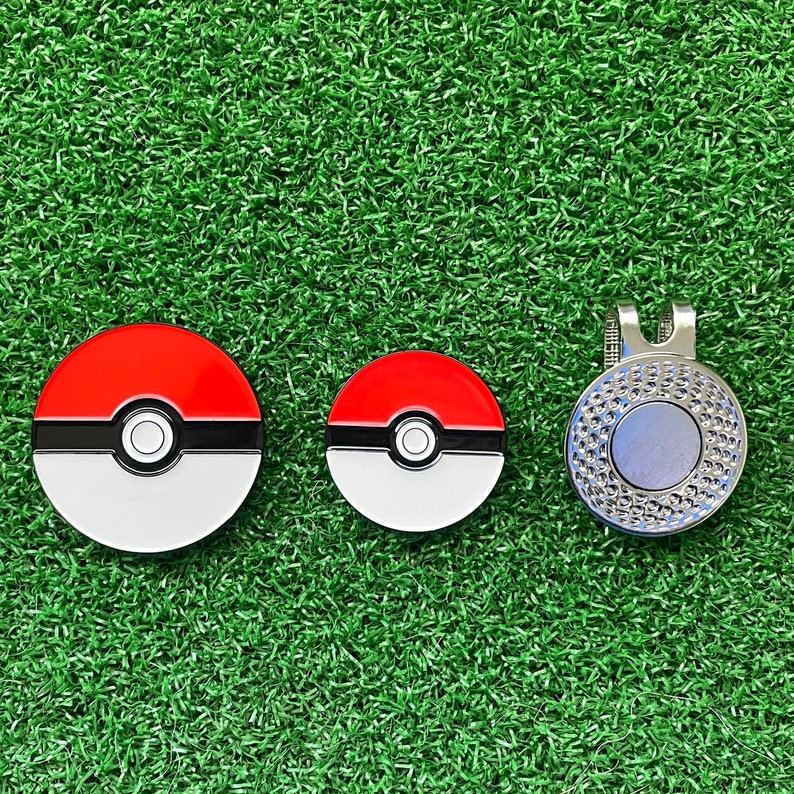 Pokeball Inspired Golf Ball Markers Golf Gift Golf Etsy