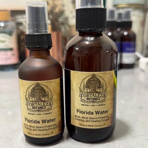 FLORIDA WATER: Handcrafted Agua Florida (2 sizes) Botanical Mist for spaces. Cleanse, protection, use outdoor/indoor.