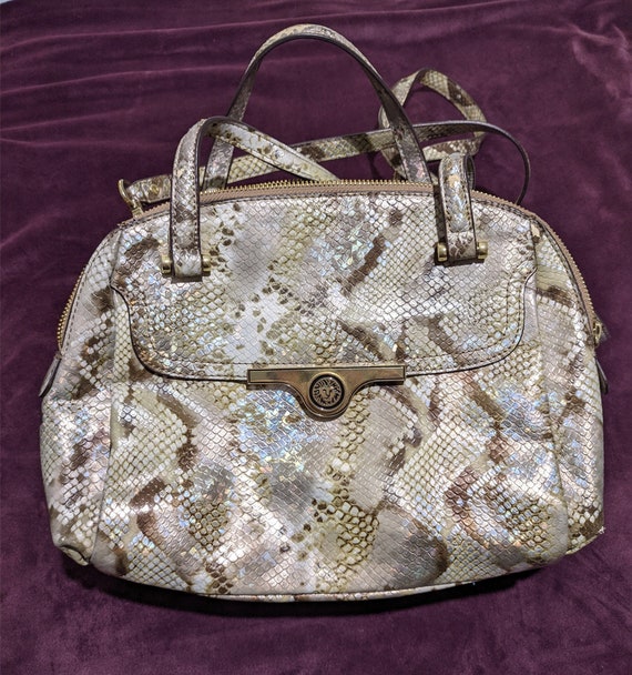 Anne Klein Iridescent Snake Print Handbag
