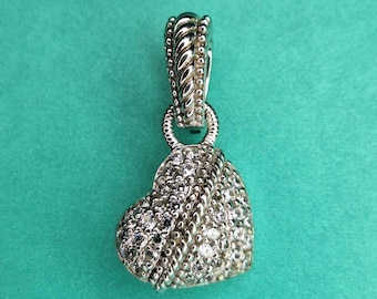 Judith Ripka CZ Enhancer Pendant .925