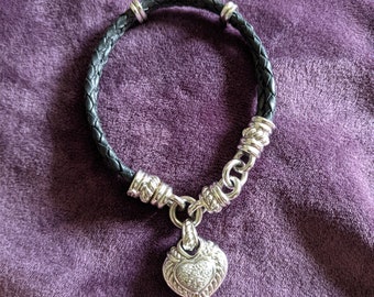 Judith Ripka Reversible Puffy Heart Charm Bracelet