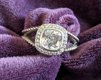 KIERA Halo Ring CZ .925 Sterling