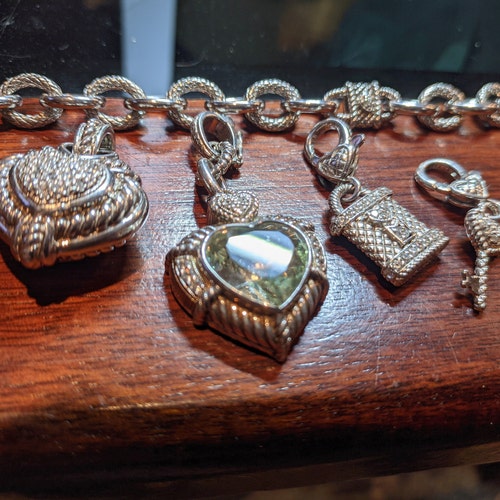 Judith Ripka Verona Collection Fleur De Lis Necklace 18