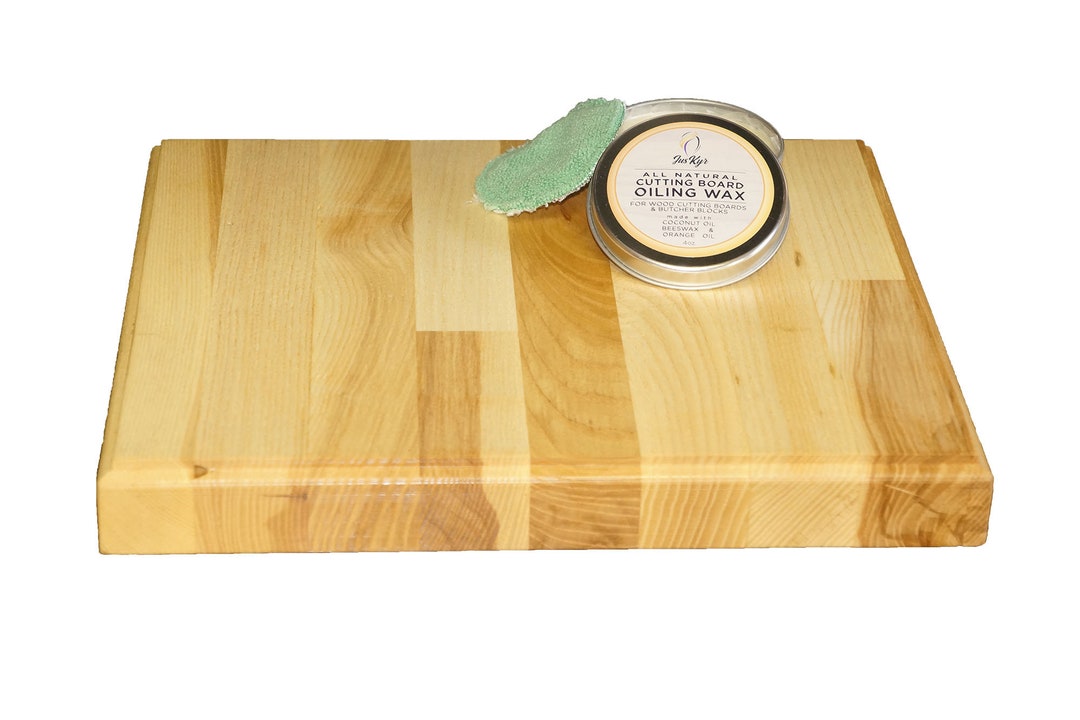 Wooden Cutting Board With Protective Oiling Wax Organic Oak Etsy