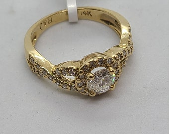 Anello infinity diamante oro giallo 14K