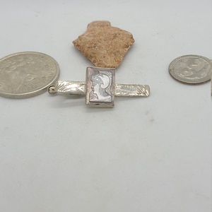 Sterling Silver Soldier Shell Tie Clip