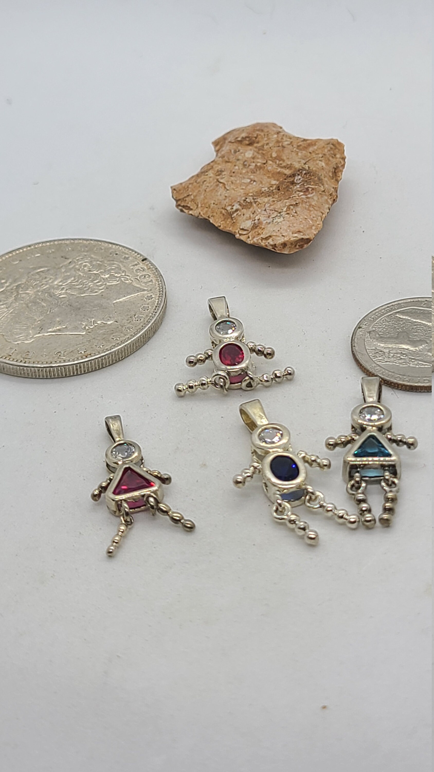 Sterling silver boy clearance and girl charms