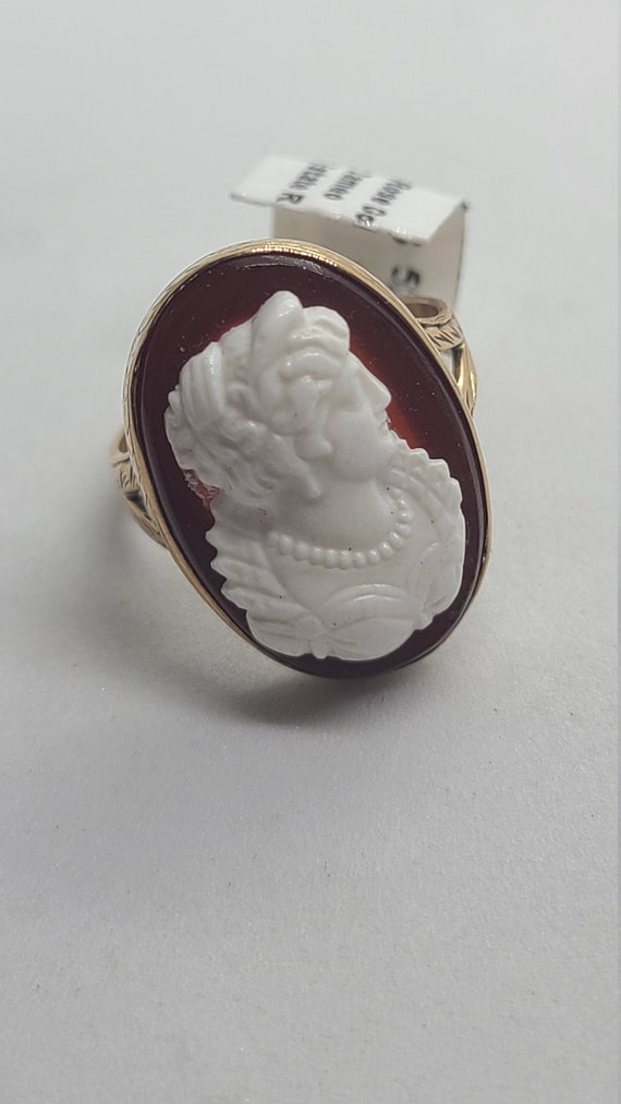 10K Rose Gold Estate Cameo Ring