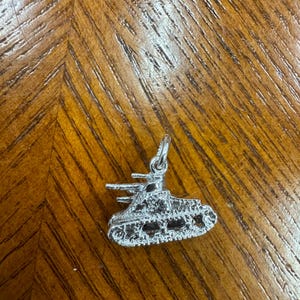 Sterling Silver Military Tank Charm