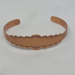 Solid Copper Engravable Bangle Bracelet