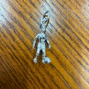 Sterling Silver Female Soccer Charm