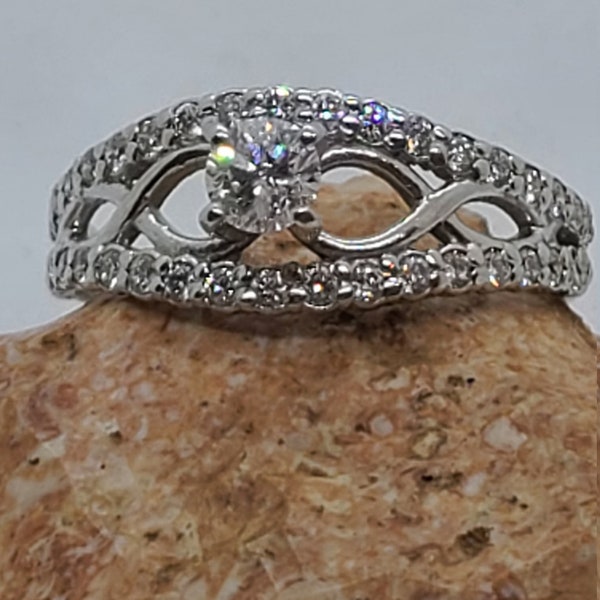 Infinity Ring Lab Created Diamond - Etsy